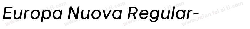 Europa Nuova Regular字体转换